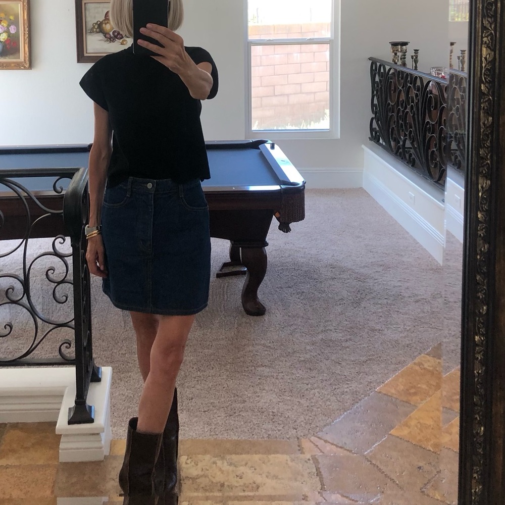 J.GALT - NWOT MALIA DENIM MINI SKIRT + DARK WASH/WOMENS SIZE SMALL